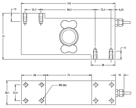 富林泰克PC7-250kg-C3產品尺寸圖